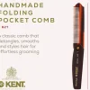 Kent Brushes Handmade Mens Large Folding Pocket Comb Fine