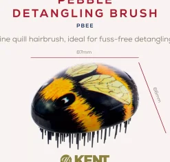 Kent Brushes Pebble Detangling Brush Bumble Bee
