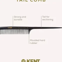 Kent Brushes Style Professional Fine Toothed Tale Comb