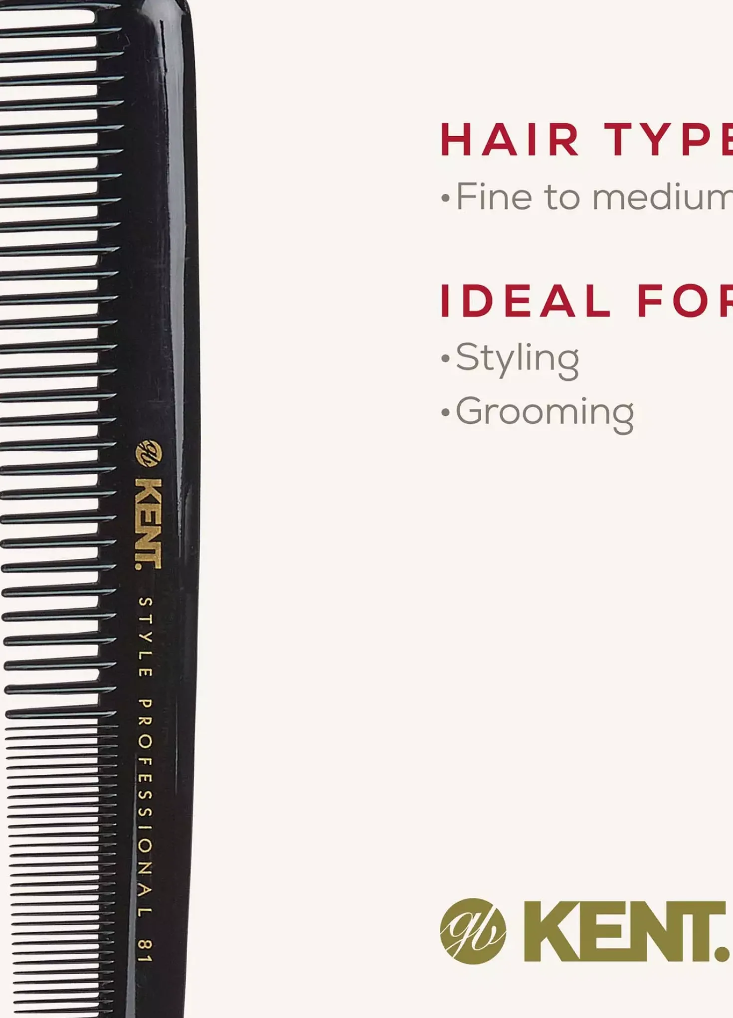 Kent Brushes Style Professional Cutting Comb