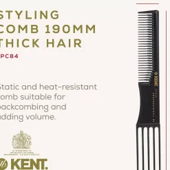 Kent Brushes Style Professional Styling and Lifting Comb