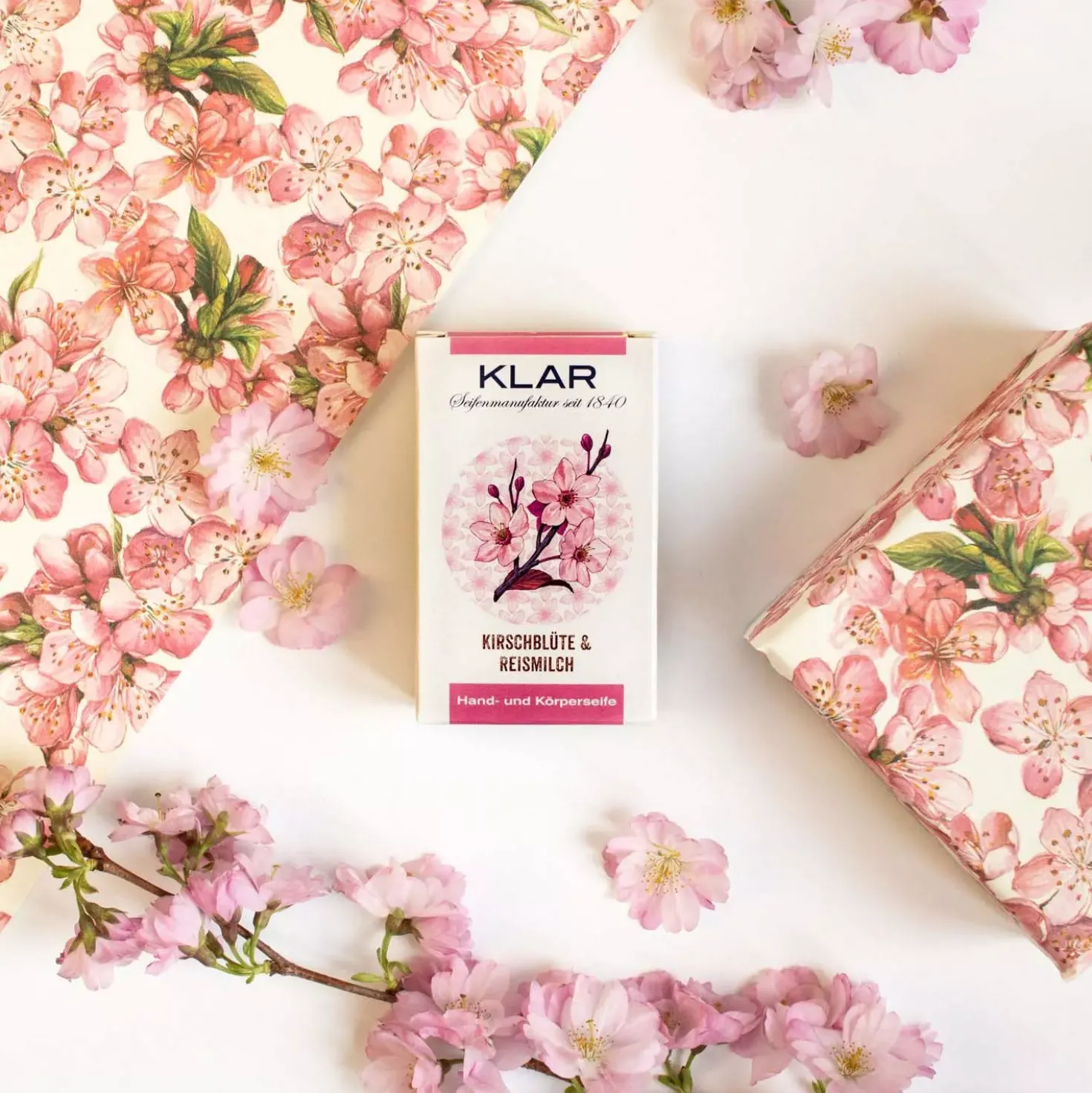 Klar Seifen Cherry Blossom & Rise Milk Soap 100 g