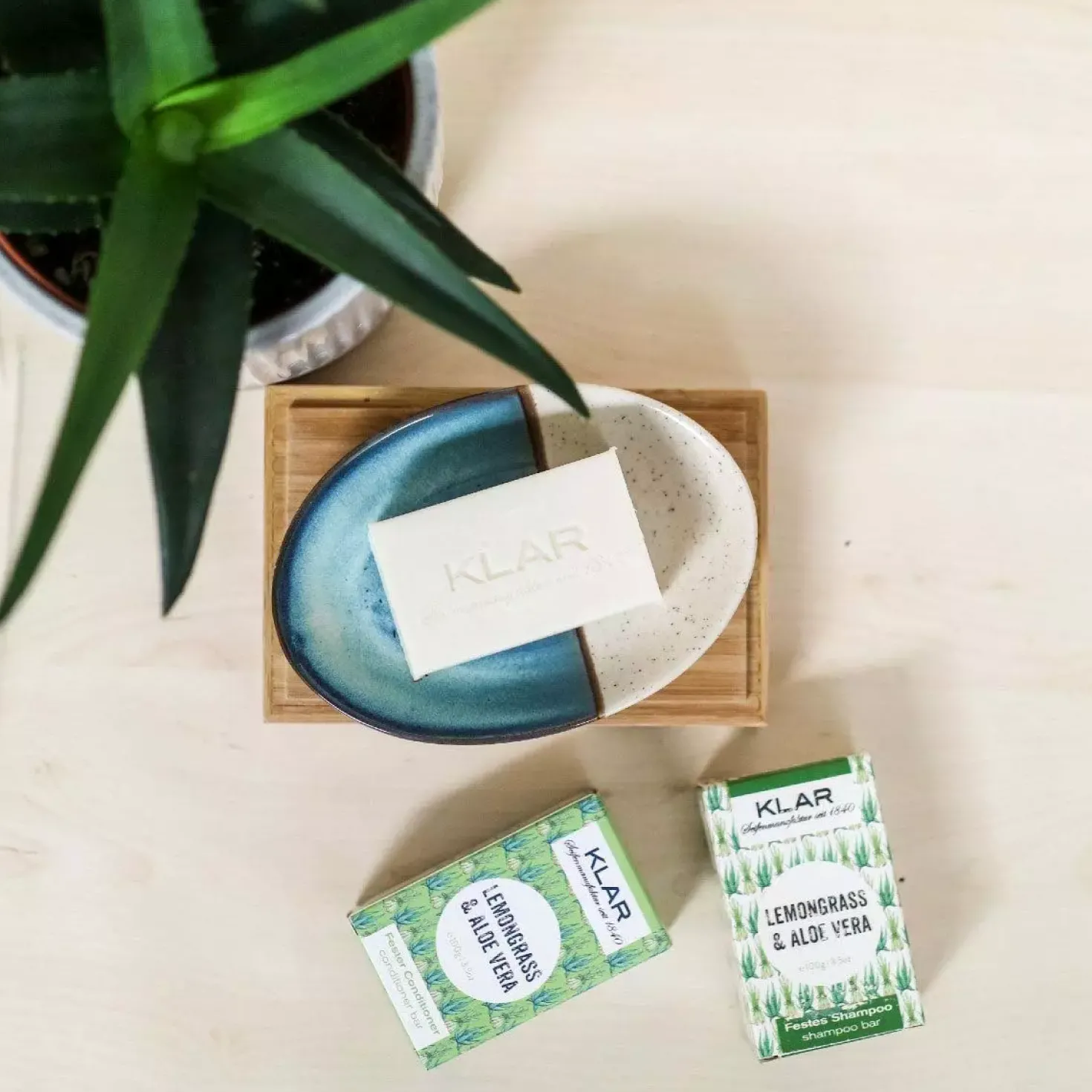 Klar Seifen Lemongrass & Aloe Vera Shampoo Bar 100 g
