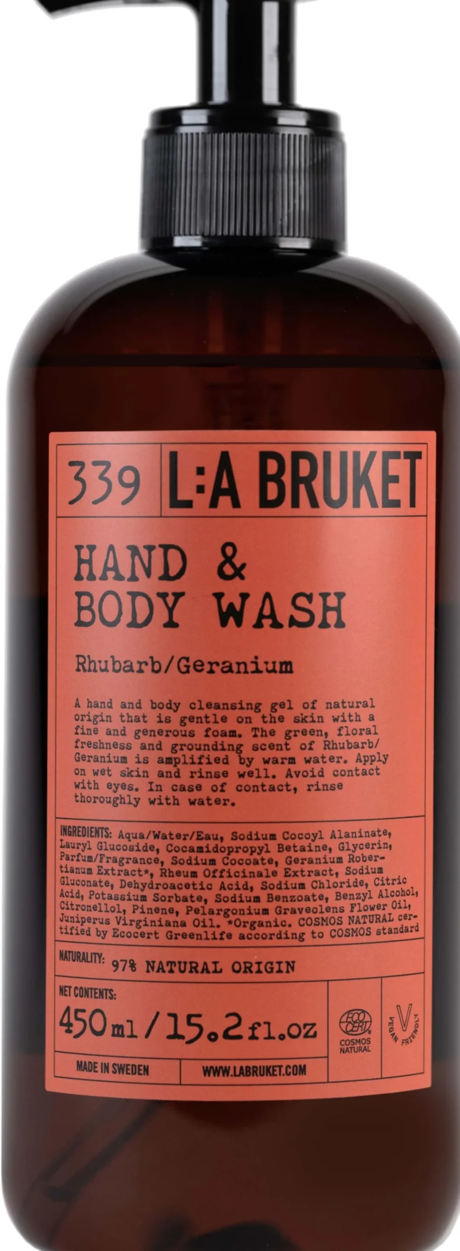 L:a Bruket Hand & Body Wash Rhubarb/Geranium 450 ml