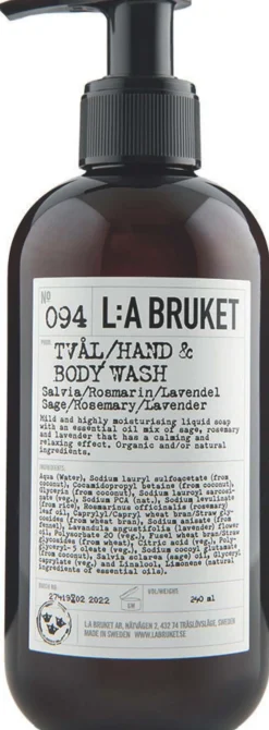 L:a Bruket Hand & Body Wash 094 Sage/Rosemary/Lavender 240 ml