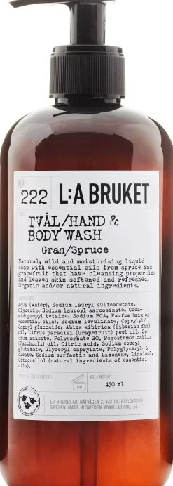L:a Bruket Hand & Body Wash 222 Spruce 450 ml