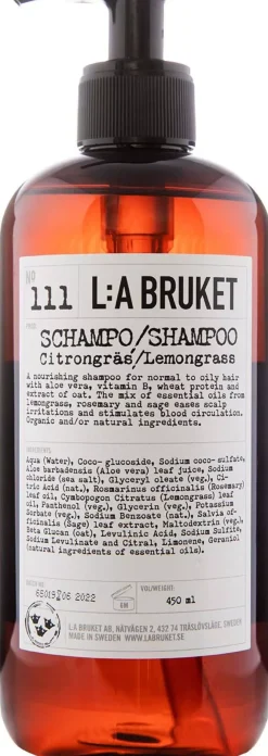 L:a Bruket 111 Shampoo Lemongrass 450 ml
