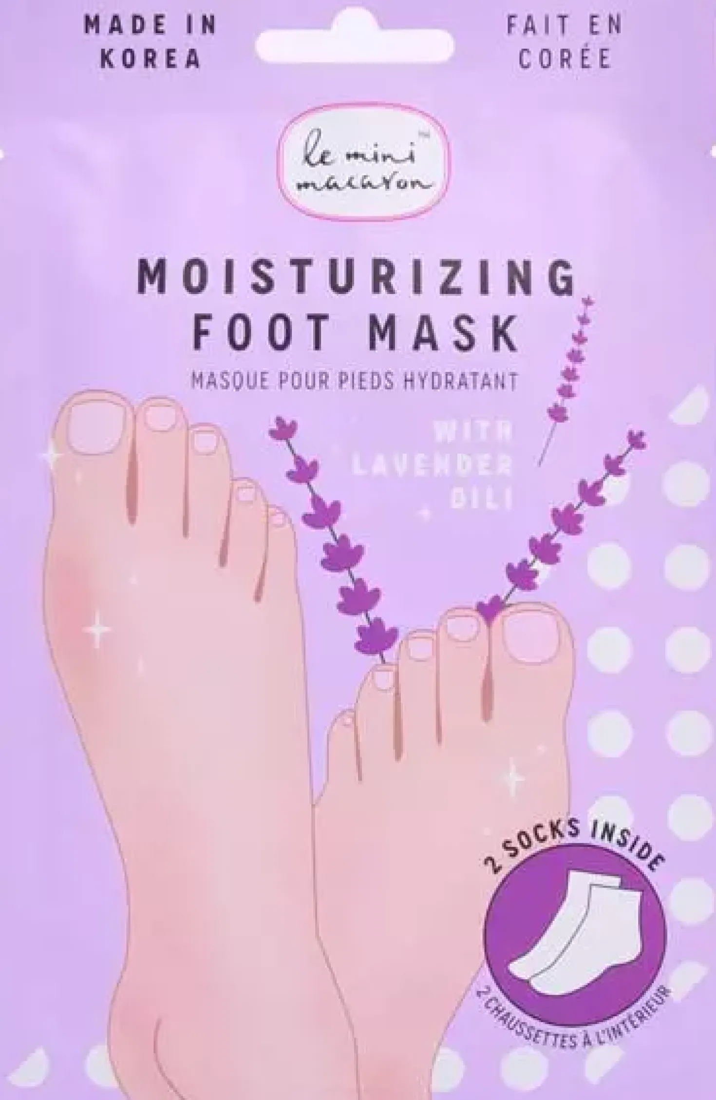 Le Mini Macaron Foot Mask Lavender