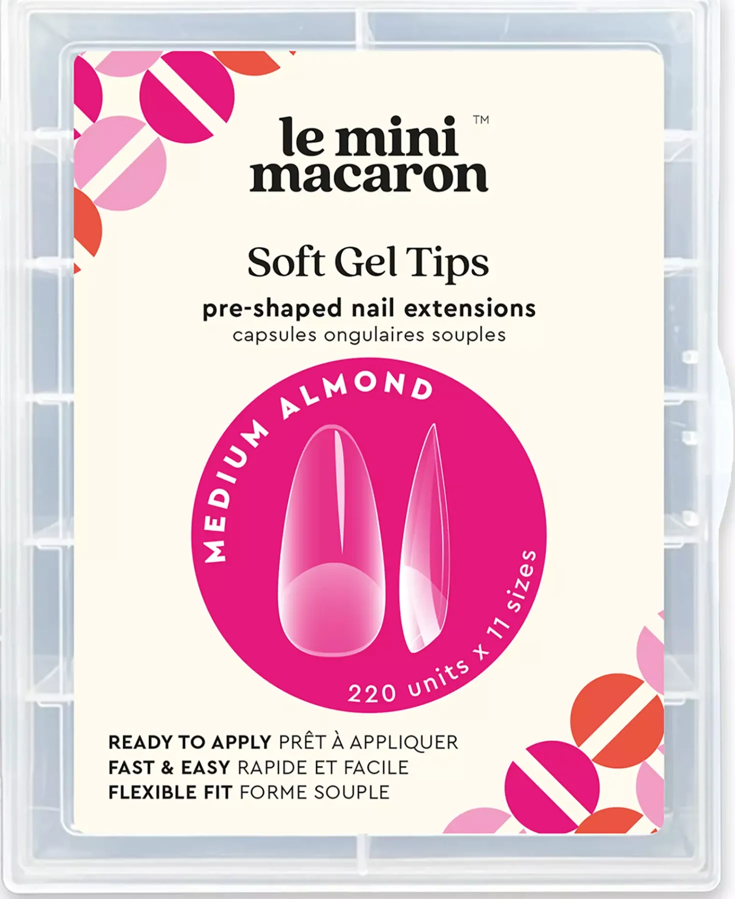 Le Mini MacaronLe Gel Soft Gel Tips Short Coffin, Matte & Per Buff Effect Small
