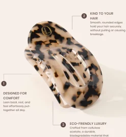 Lenoites Eco-Friendly Flat Hair Clip Nude Leopard