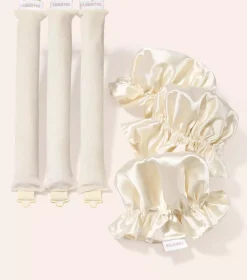 Lenoites Heatless Curling Rods with Caps 3-Pack Set Brown