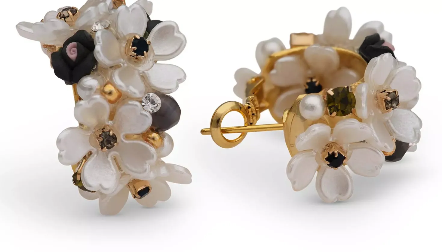 Lily and Rose Anastasia earrings Creme / nightfall
