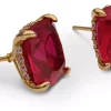 Lily and Rose Desiree studs - Garnet