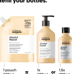 L'Oréal ProfessionnelAbsolut Repair Absolut Repair Gold Shampoo Refill 500 ml