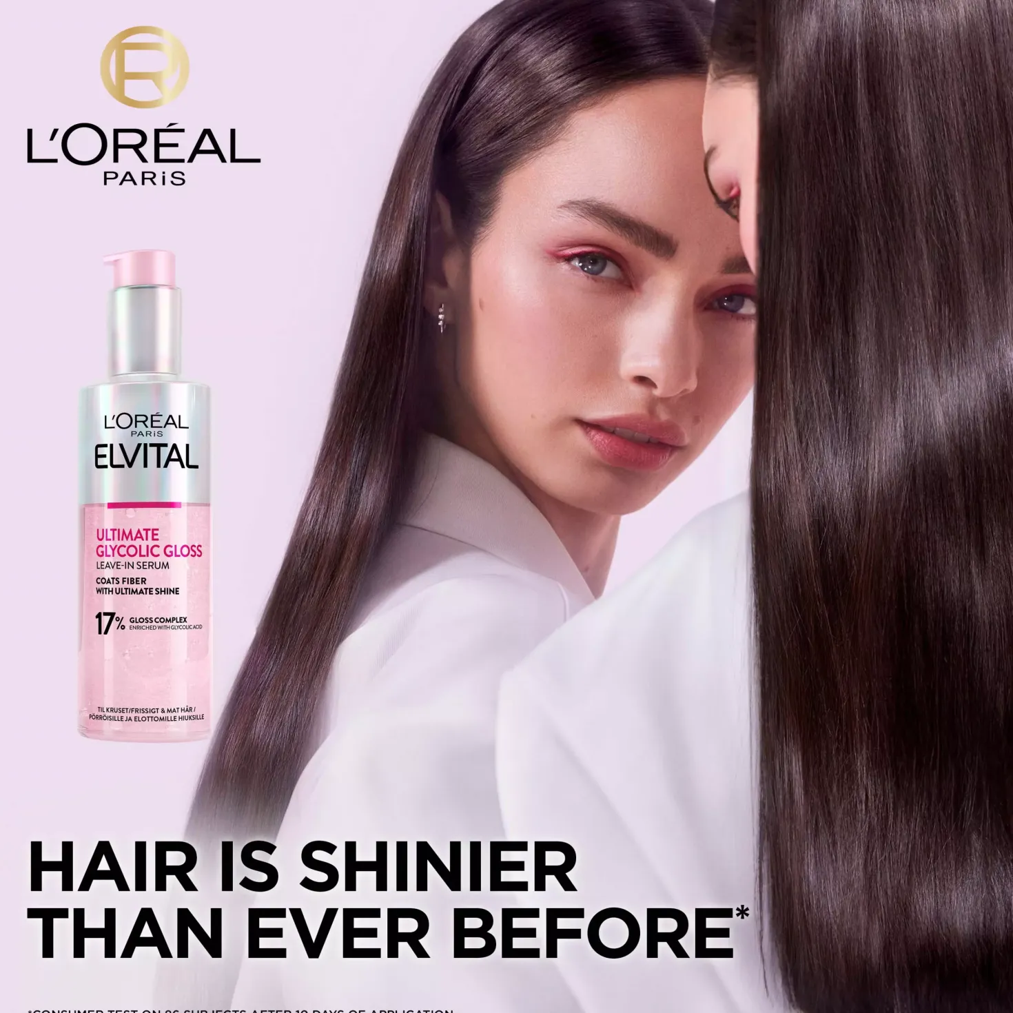 Loreal ParisElvital Glycolic Gloss Ultimate Leave-in Serum For Dull Hair 150 ml