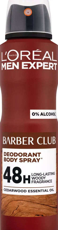 Loreal ParisMen Expert Barber Club 48H Protective Body Spray 150 ml