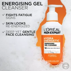 Loreal ParisMen Expert Hydra Energetic Vitamin C Gel Cleanser 260 ml