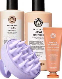 maria nilaHead & Hair Heal Bundle Shampoo 350 ml & Conditioner 300 ml & Serum 50 ml & Scalp Brush