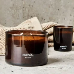 MerakiDark Wood Scented Candle Large