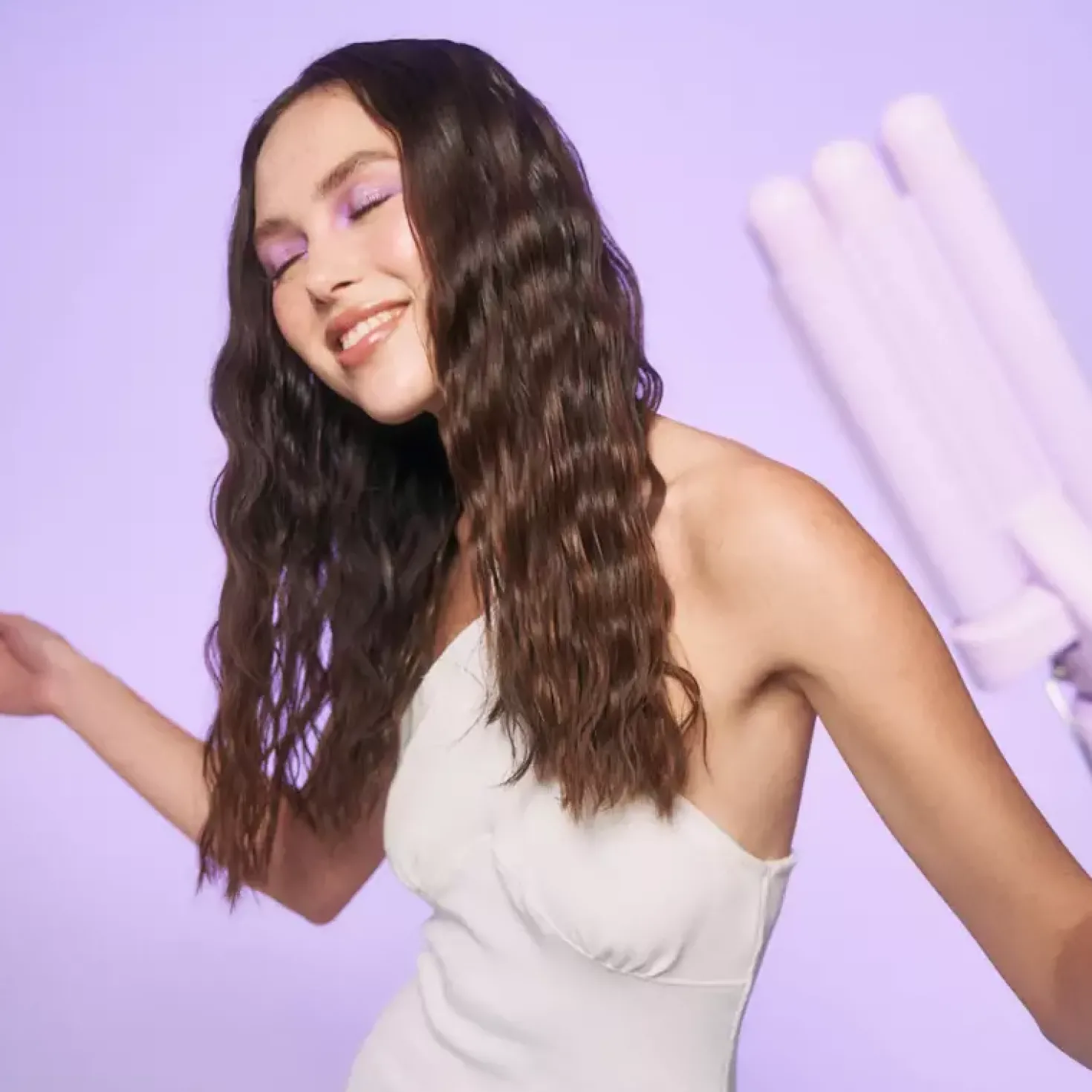 Mermade Hair Cutie Waver 22mm in Lilac