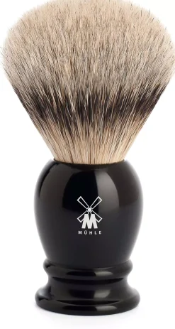 Mühle Barberkost Silvertip Badger Classic Resin Black-L