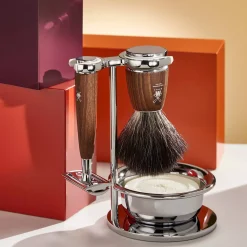 Mühle Rytmo Safety Razor Shaving Set Black Fiber Resin Petro Blue