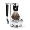 Mühle Rytmo Set Razor Fusion™ + Shaving Brush + Bowl High-grade Resin Pure Badger Black