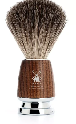 Mühle Rytmo Set Safety Razor + Shaving Brush + Bowl Ash Steamed Pure Badger