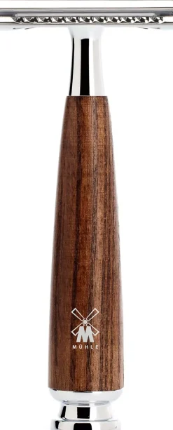 Mühle Rytmo Set Safety Razor + Shaving Brush + Bowl Ash Steamed Pure Badger