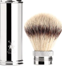 Mühle Synthetic Travel Shaving Brush Chrome Silvertip