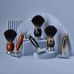 MühleVivo Shaving Set Plum Wood Pure Badger Fusion