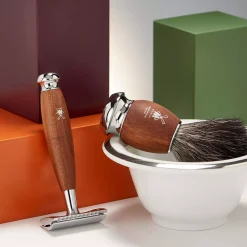 MühleVivo Shaving Set Plum Wood Pure Badger Fusion