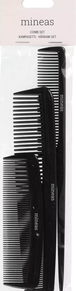 Mineas Comb Set 3 pcs Black