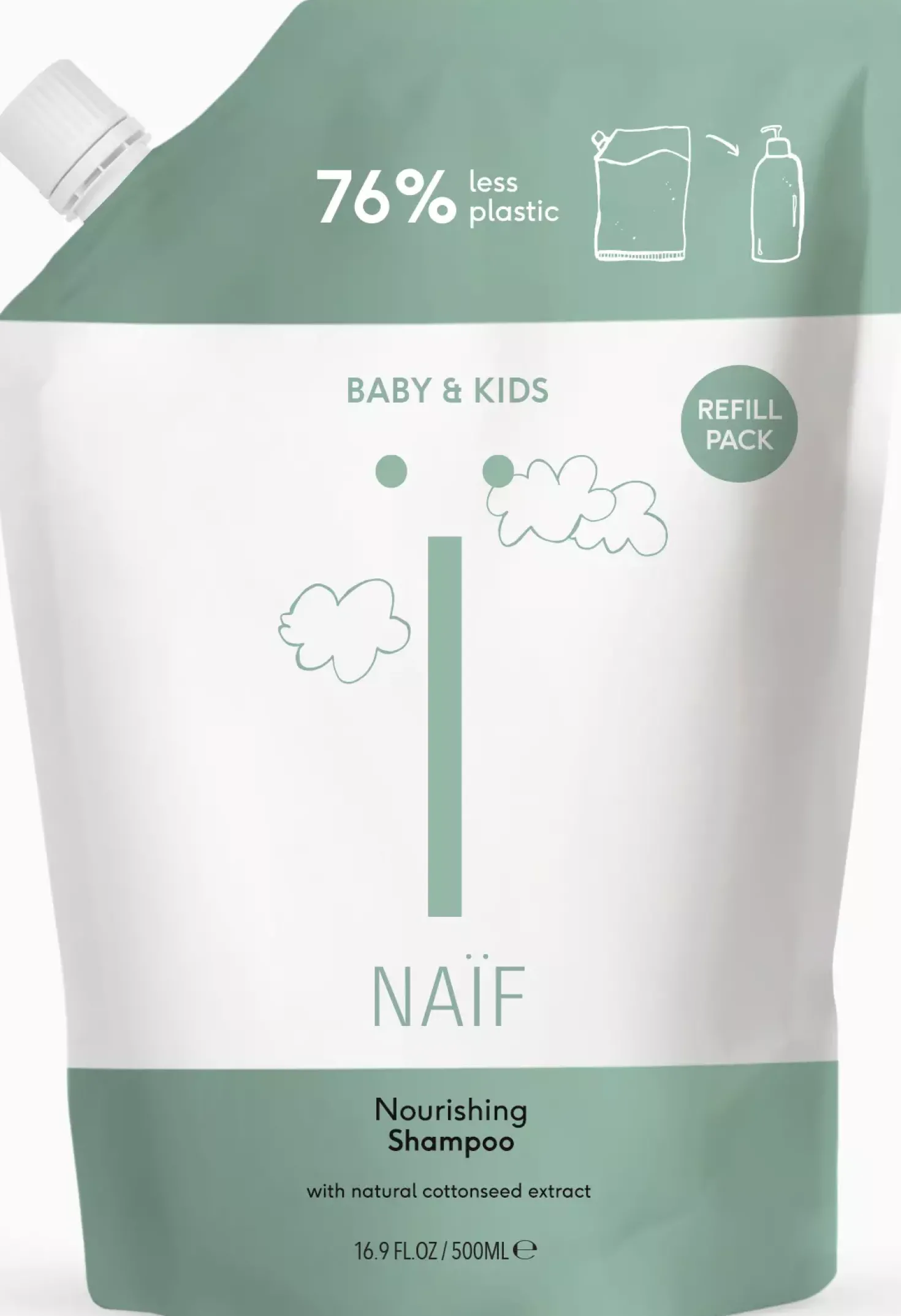 NAÏFBaby & Kids Nourishing Shampoo Refill Pack 500 ml