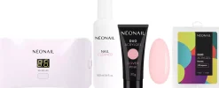 NEONAIL Nail Extention Kit With Duo Acrylgel Cover Pink & Square Forms