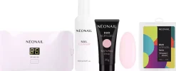 NEONAIL Nail Extention Kit With Duo Acrylgel Natural Pink & Modern Almond Forms