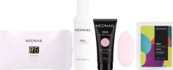 NEONAIL Nail Extention Kit With Duo Acrylgel Natural Pink & Square Forms