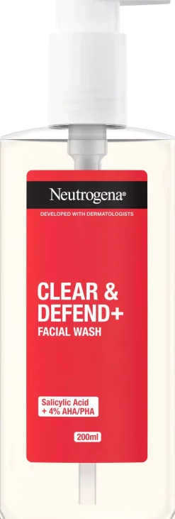 NeutrogenaClear & Defend+ Facial Wash 200 ml