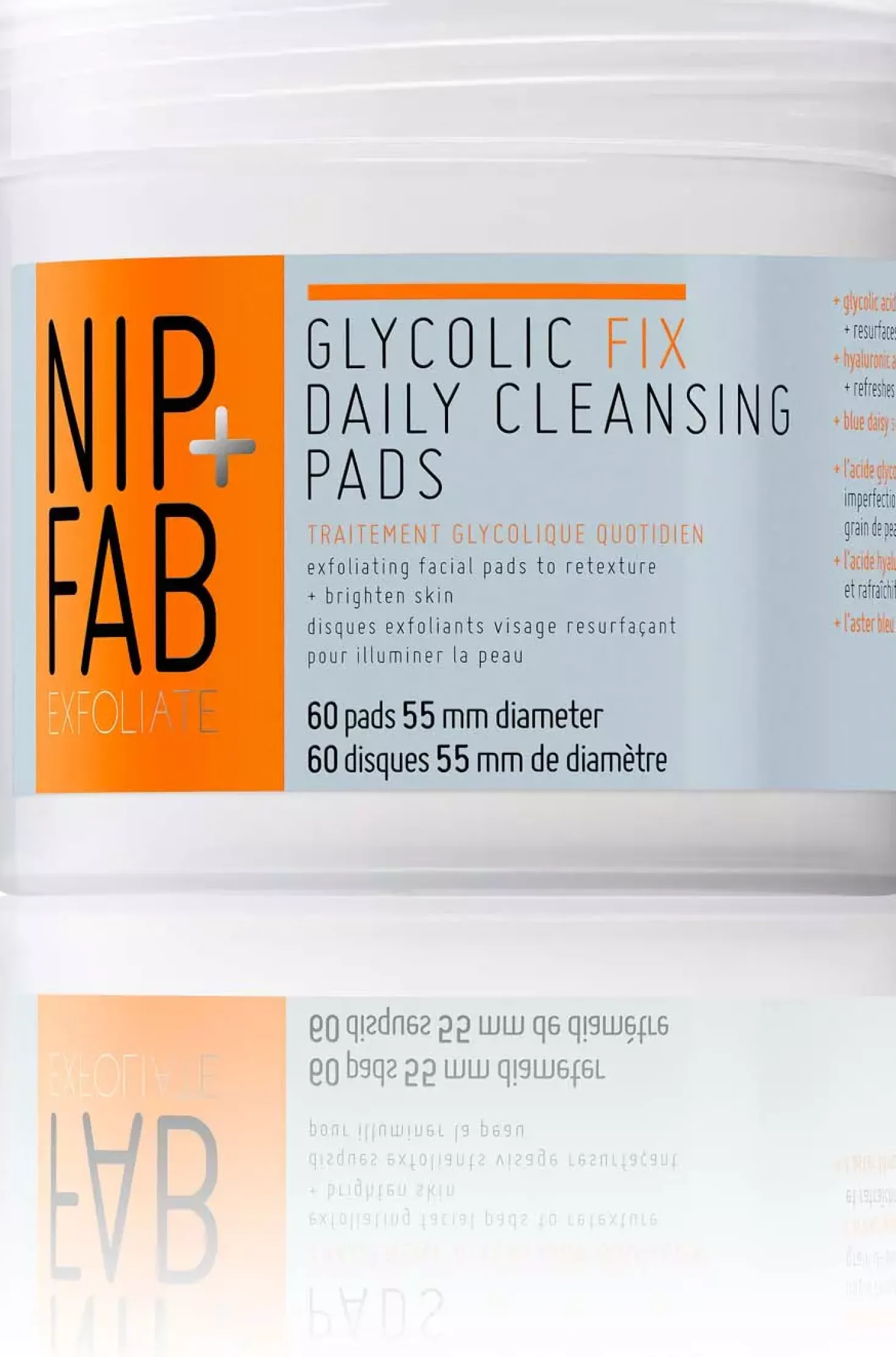 NIP+FABExfoliate Glycolic Fix Daily Cleansing Pads 60 pcs