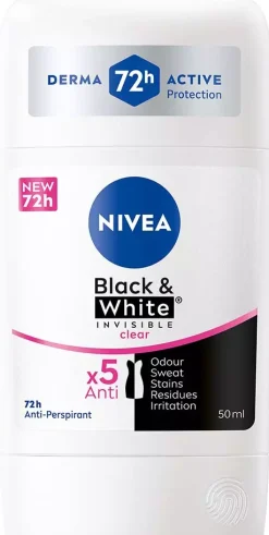 NIVEA Black & White Anti-Perspirant Stick 50 ml