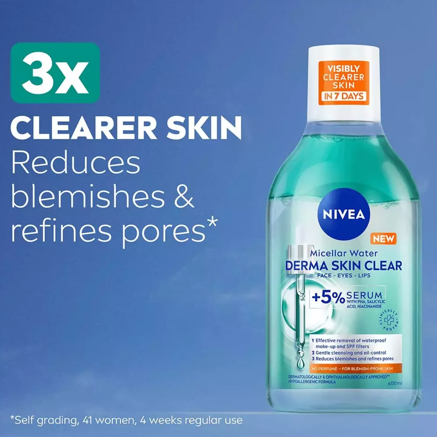 NIVEADerma Skin Clear Micellar Water +5% serum 400 ml