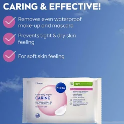 NIVEA 3-in-1 Caring Cleansing Wipes 200 ml
