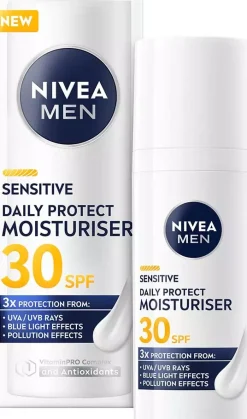 NIVEAMEN Sensitive Daily Protect Moisturiser SPF30 50 ml