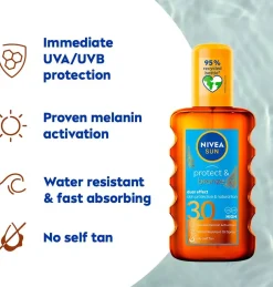 NIVEASUN Protect & Bronze Oil Spray SPF30 200 ml