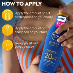NIVEASUN Protect & Moisture Sun Lotion SPF20 200 ml