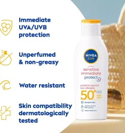 NIVEASUN Sensitive Immediate Protect Sun-Allergy Lotion SPF50+ 200 ml