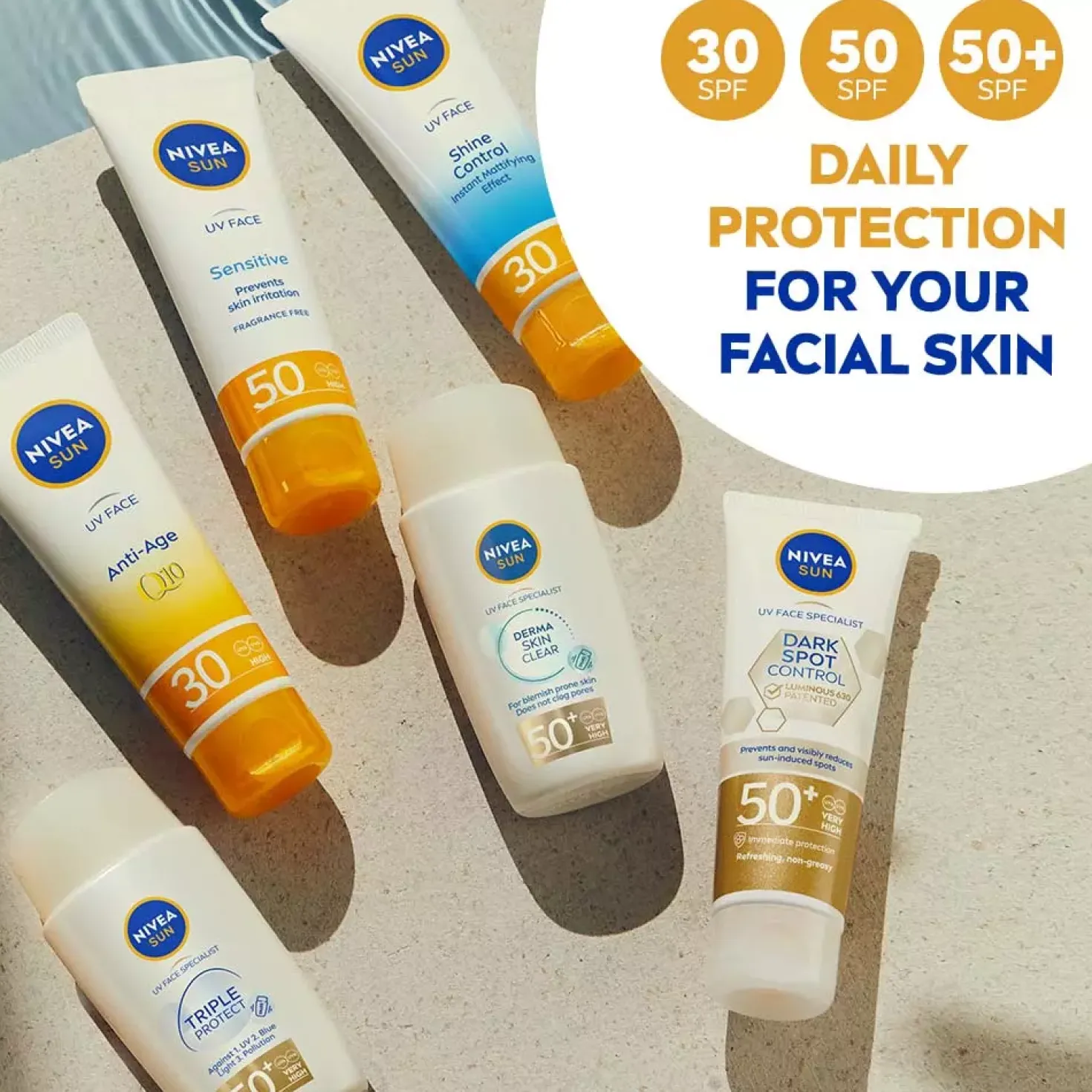 NIVEASUN UV Face Specialist Triple Protect Fluid SPF50+ 40 ml