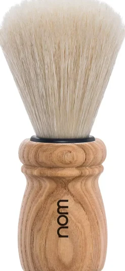 NOMALFRED Shaving Brush Natural Bristle Pure Ash