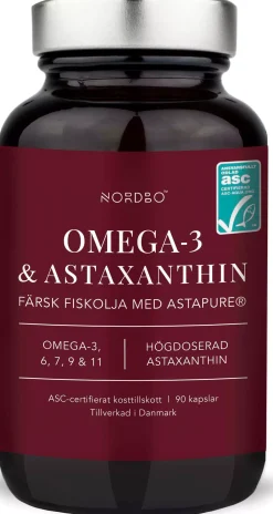 Nordbo Omega-3 & Astaxanthin 90 stk