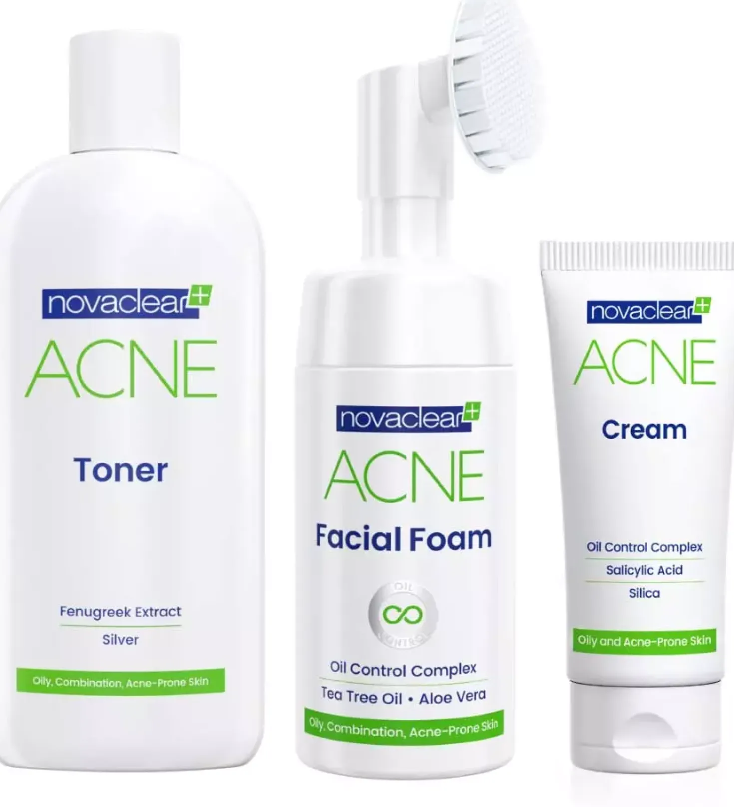 NovaclearAcne Kit - Facial Foam, Toner, Cream